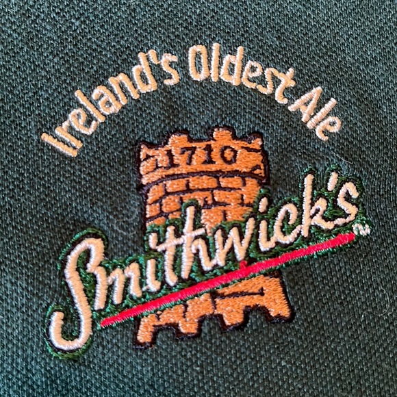 ASHWORTH sz Large Relaxed-Fit Embroidered "Ireland's Oldest Ale Smithwick's" NEW - Picture 2 of 16